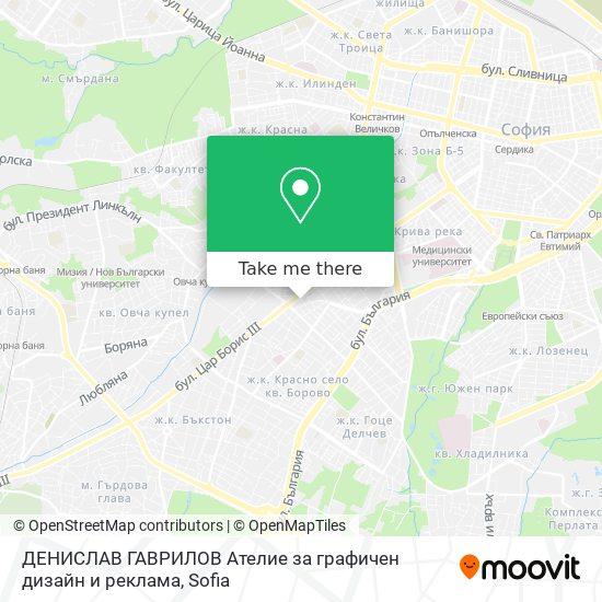 Карта ДЕНИСЛАВ ГАВРИЛОВ Ателие за графичен дизайн и реклама