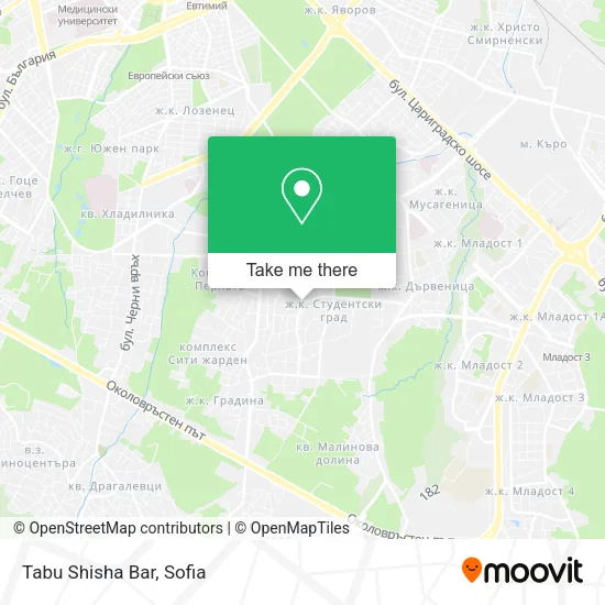 Карта Tabu Shisha Bar