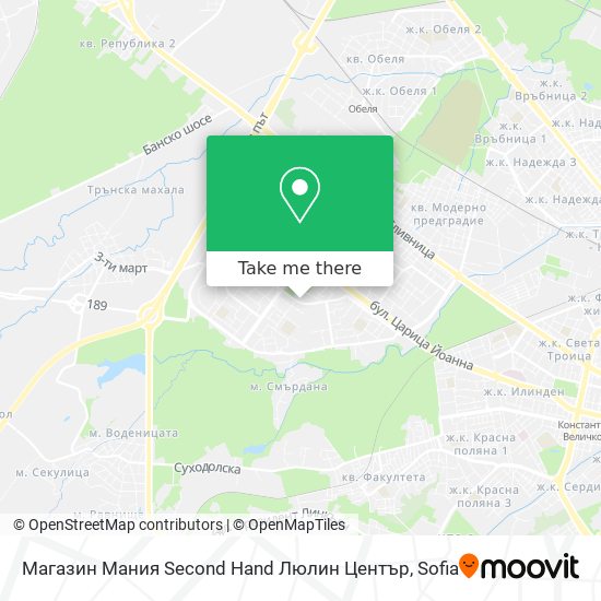 Магазин Мания Second Hand Люлин Център map