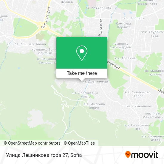 Карта Улица Лешникова гора 27