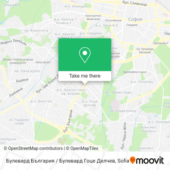 Карта Булевард България / Булевард Гоце Делчев