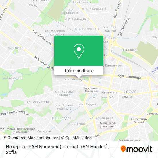 Карта Интернат РАН Босилек (Internat RAN Bosilek)