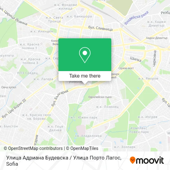 Карта Улица Адриана Будевска / Улица Порто Лагос