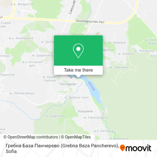 Карта Гребна База Панчерево (Grebna Baza Pancherevo)