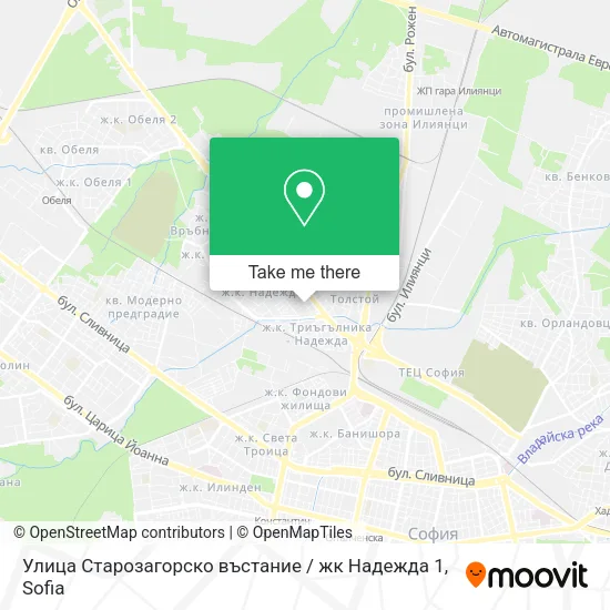 Карта Улица Старозагорско въстание / жк Надежда 1