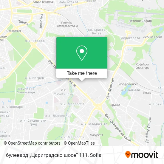 Карта булевард „Цариградско шосе“ 111