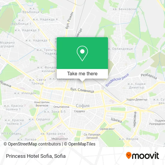 Карта Princess Hotel Sofia