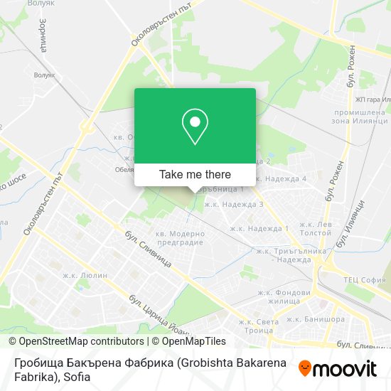 Карта Гробища Бакърена Фабрика (Grobishta Bakarena Fabrika)