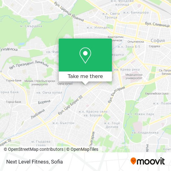 Next Level Fitness map