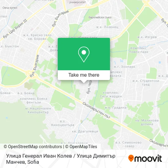 Карта Улица Генерал Иван Колев / Улица Димитър Манчев