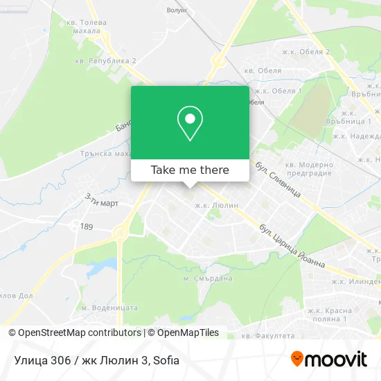 Карта Улица 306 / жк Люлин 3