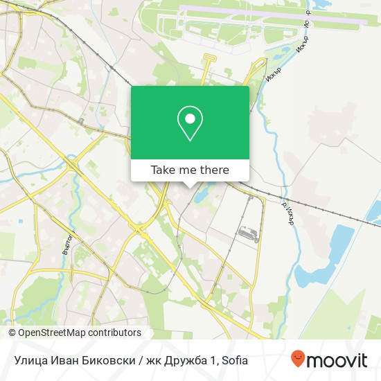 Карта Улица Иван Биковски / жк Дружба 1