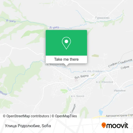 Карта Улица Родолюбие
