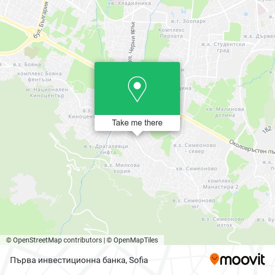 Първа инвестиционна банка map