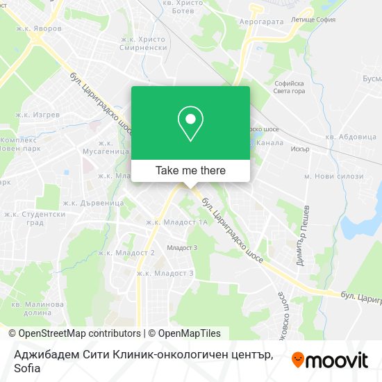Карта Аджибадем Сити Клиник-онкологичен център