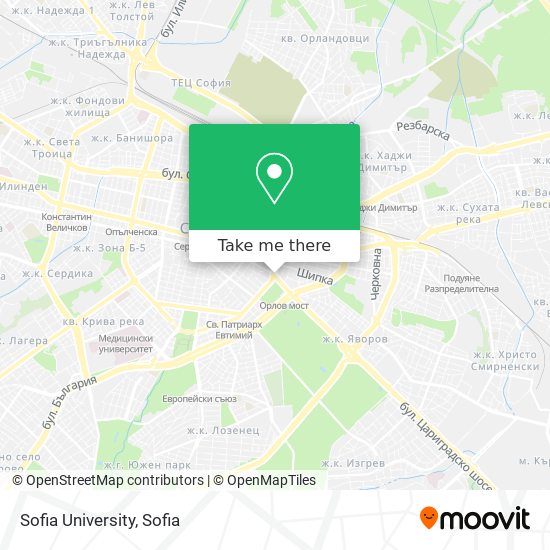 Карта Sofia University
