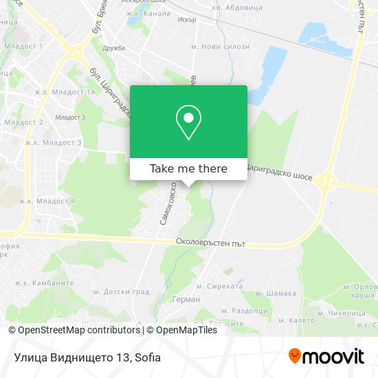 Улица Виднището 13 map