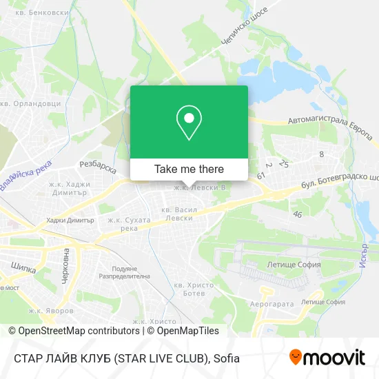 Карта СТАР ЛАЙВ КЛУБ (STAR LIVE CLUB)