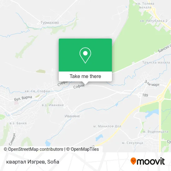 Карта квартал Изгрев