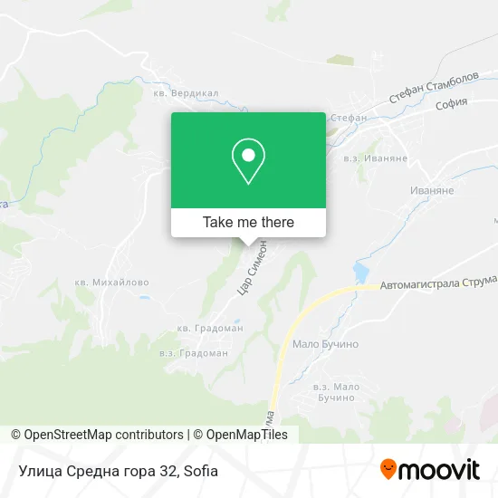 Карта Улица Средна гора 32