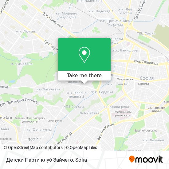 Детски Парти клуб Зайчето map