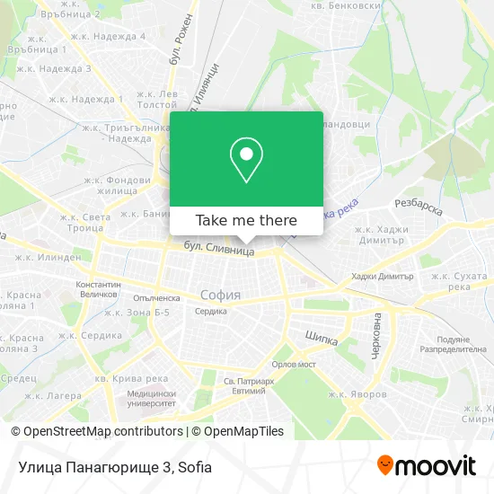 Карта Улица Панагюрище 3