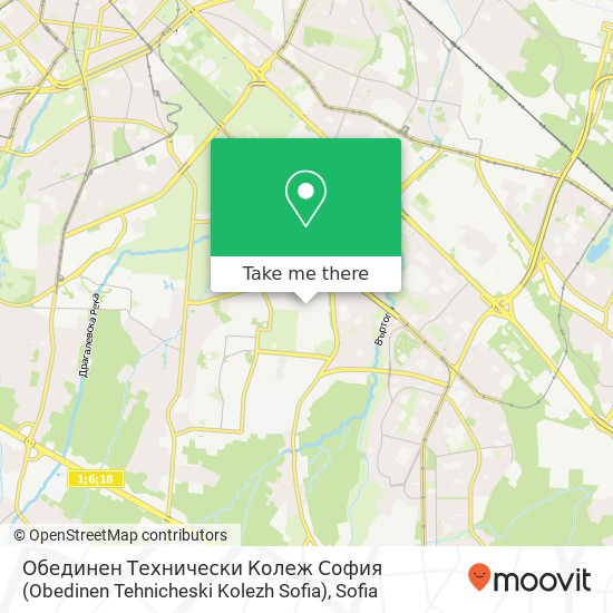 Обединен Технически Колеж София (Obedinen Tehnicheski Kolezh Sofia) map