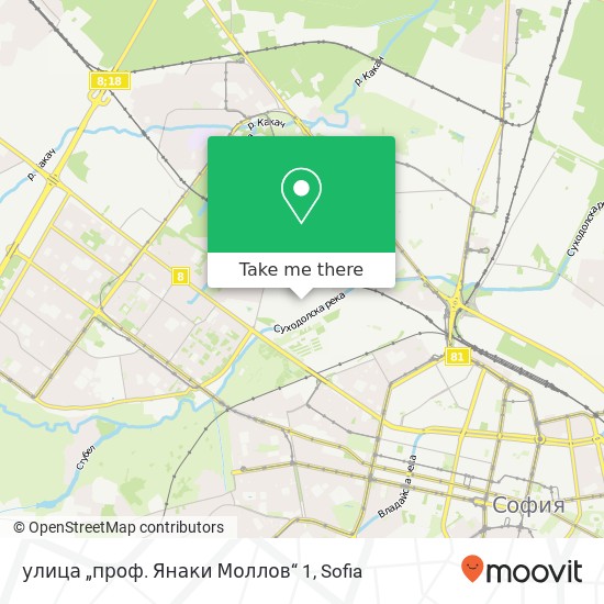 Карта улица „проф. Янаки Моллов“ 1