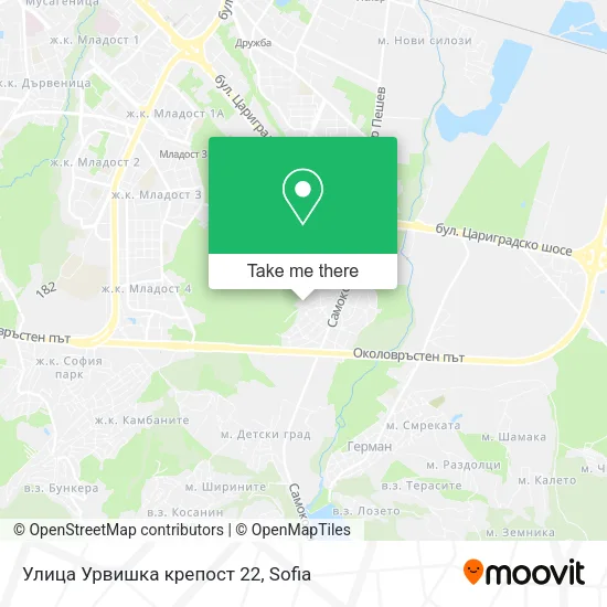 Карта Улица Урвишка крепост 22