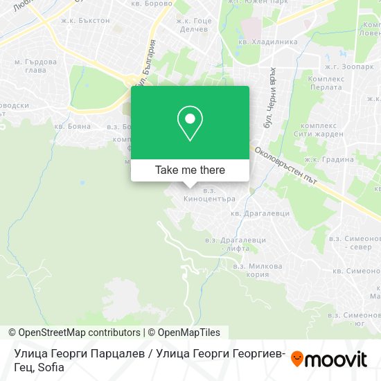 Карта Улица Георги Парцалев / Улица Георги Георгиев-Гец