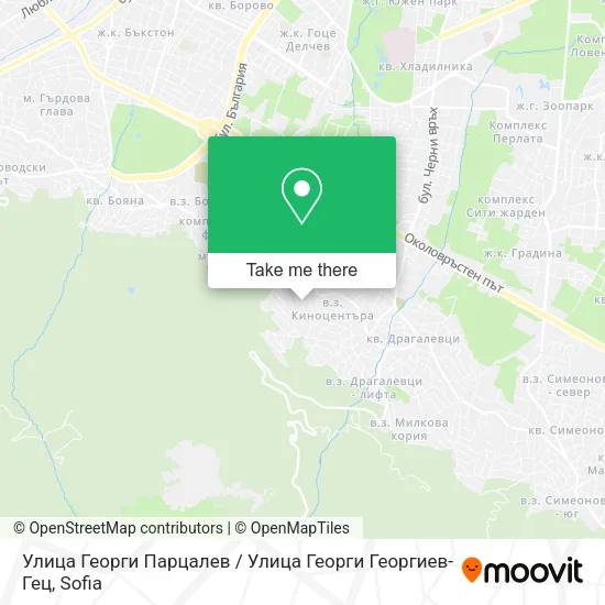 Карта Улица Георги Парцалев / Улица Георги Георгиев-Гец