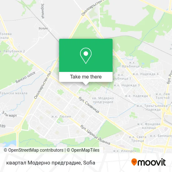 Карта квартал Модерно предградие