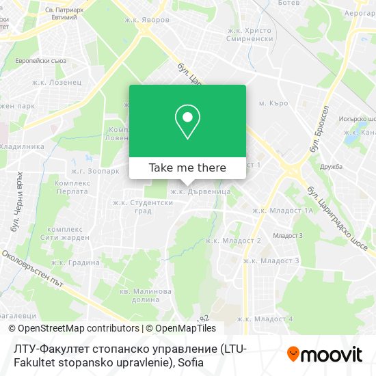 ЛТУ-Факултет стопанско управление (LTU-Fakultet stopansko upravlenie) map