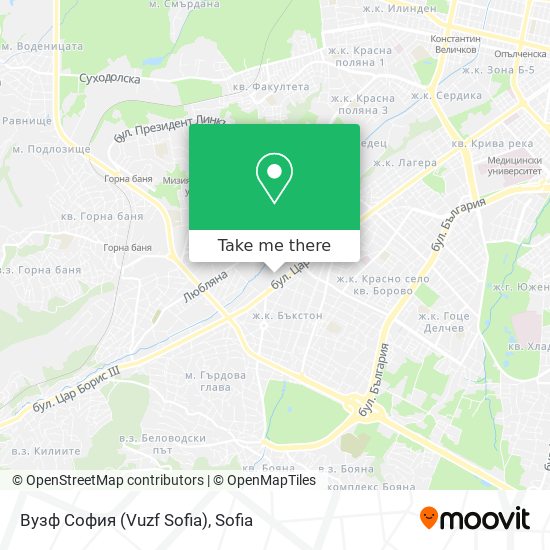 Вузф София (Vuzf Sofia) map