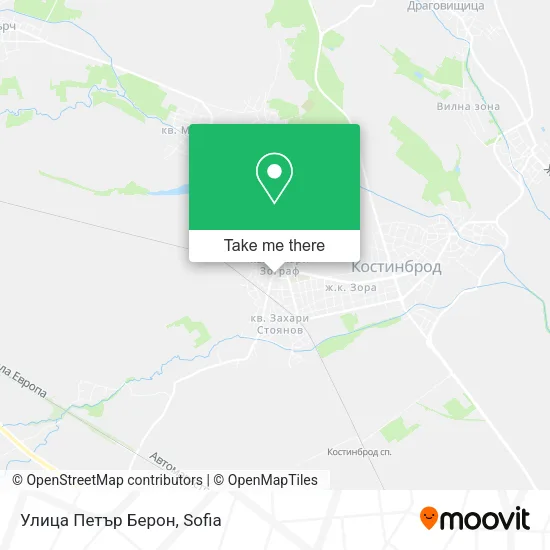 Карта Улица Петър Берон