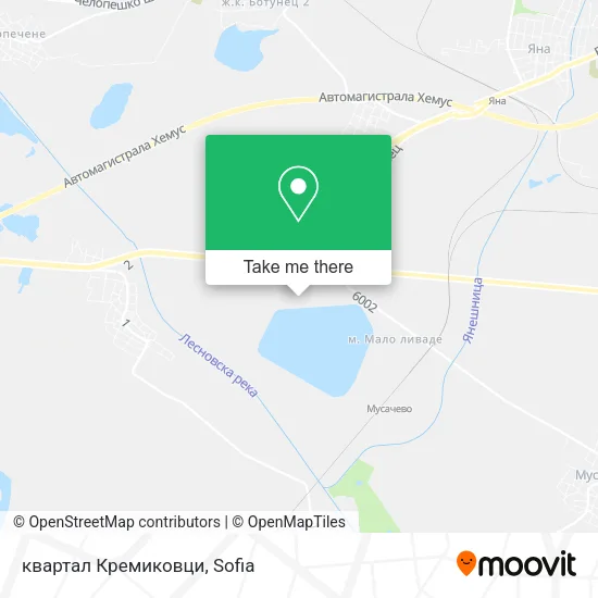 Карта квартал Кремиковци