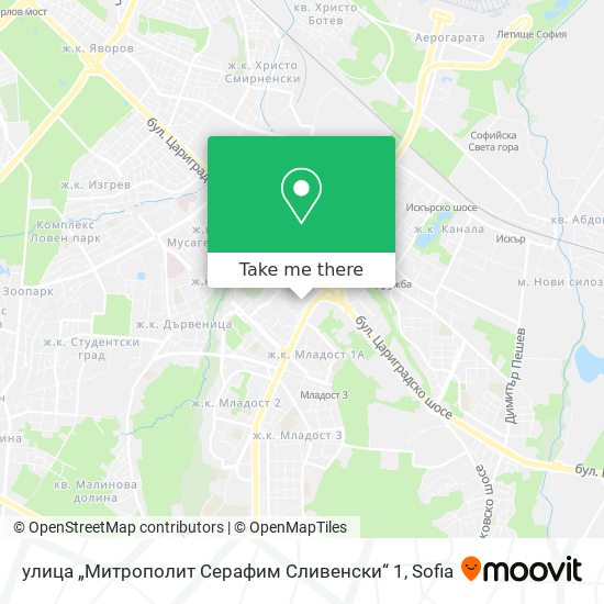 Карта улица „Митрополит Серафим Сливенски“ 1