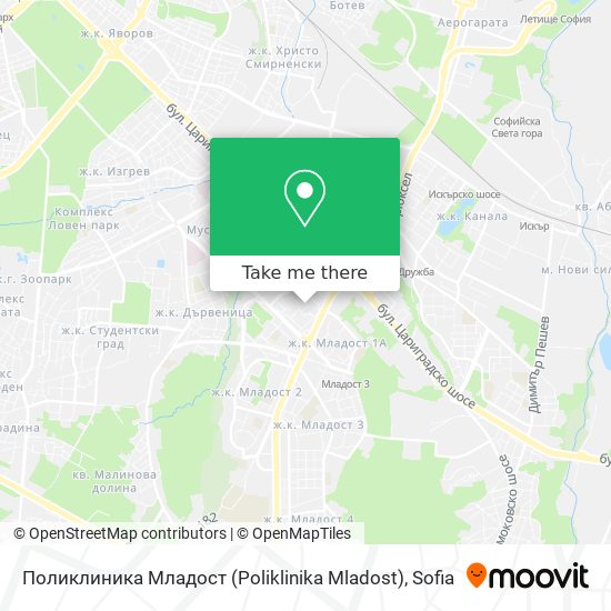 Поликлиника Младост (Poliklinika Mladost) map