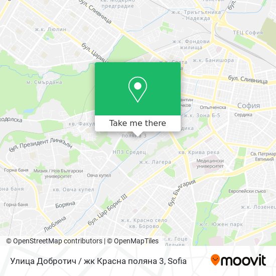 Улица Добротич / жк Красна поляна 3 map