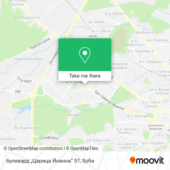 Карта булевард „Царица Йоанна“ 57