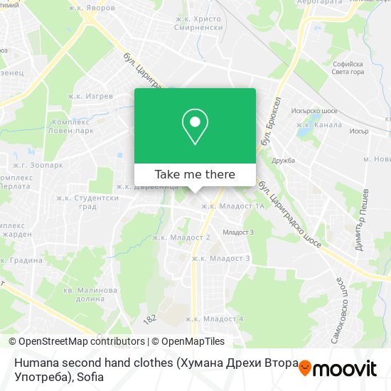 Humana second hand clothes (Хумана Дрехи Втора Употреба) map