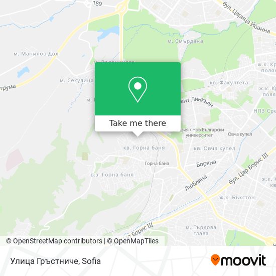 Улица Гръстниче map