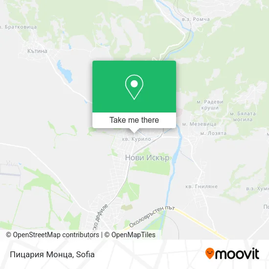Карта Пицария Монца