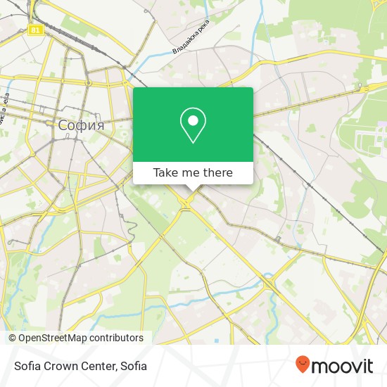 Sofia Crown Center map