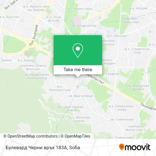 Карта Булевард Черни връх 183А