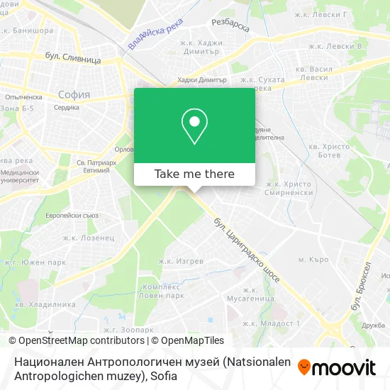 Национален Антропологичен музей (Natsionalen Antropologichen muzey) map