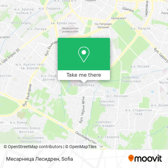 Карта Месарница Лесидрен