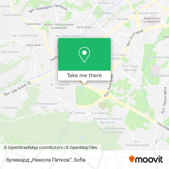 Карта булевард „Никола Петков“