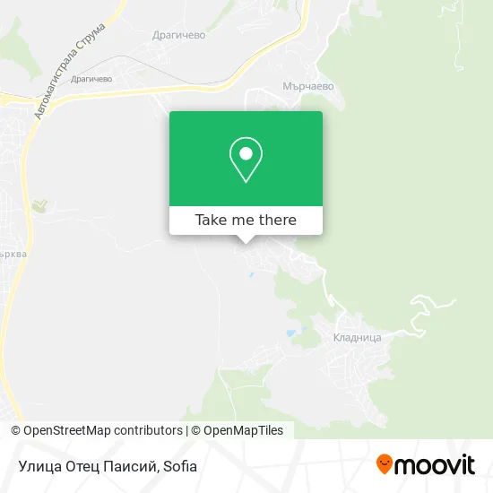 Карта Улица Отец Паисий