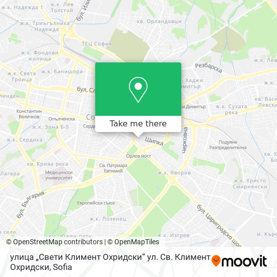 Карта улица „Свети Климент Охридски“ ул. Св. Климент Охридски